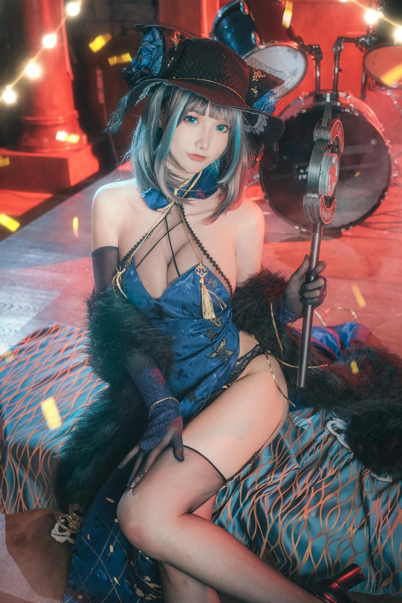 仙九Airi – NO.14 柴郡旗袍 [22P]插图
